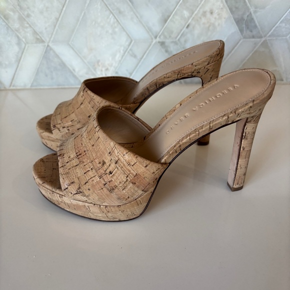 Veronica Beard Shoes - Veronica Beard Dali Tan Natural Cork Platform Heel Size 7